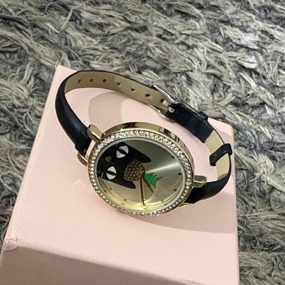 NEW! Jessica Carlyle Cute Black Cat Watch with Crystals Allaround - Picture 5 of 6